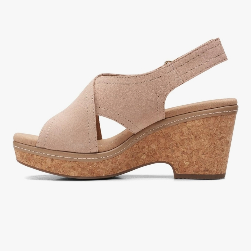 Clarks Women's Wedge Sandals In Sand